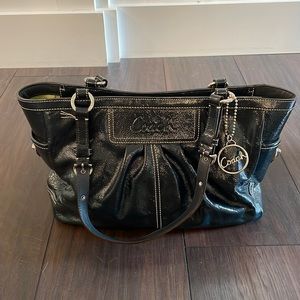 Blue Leather Coach Bag